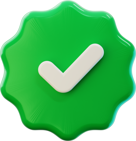 green checkmark 3d illustration